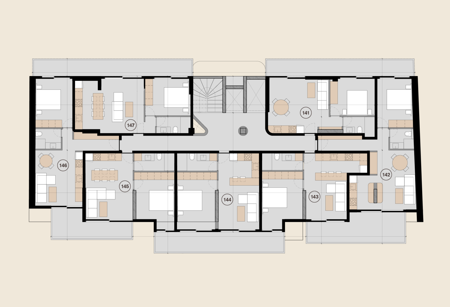 BUILDING A – TYPICAL FLOORS 1-6